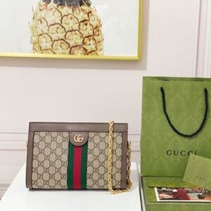 Gucci Beige and Green Women's Bag